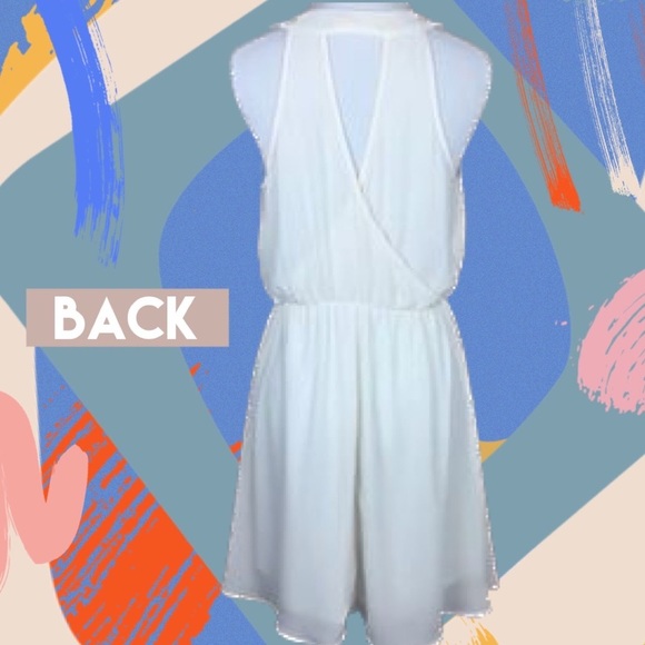 NWT Lush Ivory Cream Open Back Wrap Dress - Picture 2 of 2